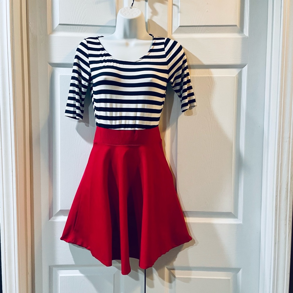 NWT Braves Boutique Red White & Blue Dress